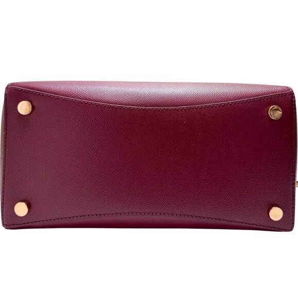 Michael Kors Burgundy Leather Tote Bag - Picture 3 of 7